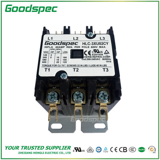 HLC-3XU02CY(3P/30A/208-240VAC)空调接触器 商品图4