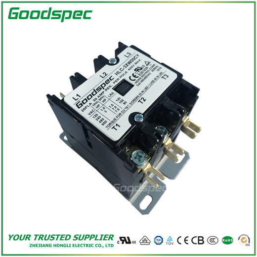 HLC-3XW00CY(3P/20A/380-400VAC)空调接触器 商品图0