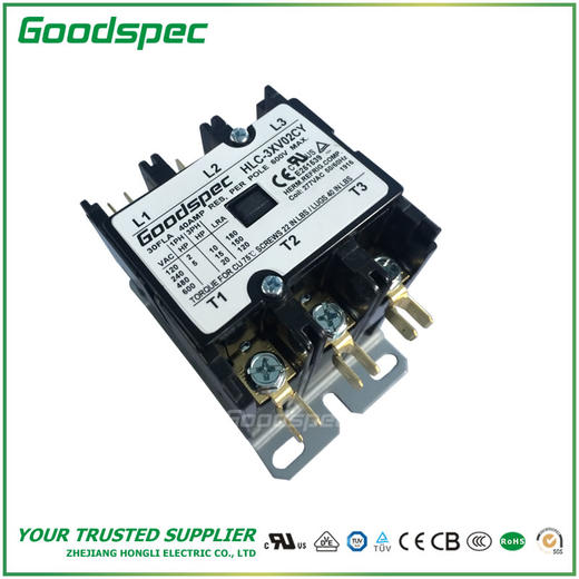 HLC-3XV02CY(3P/30A/277VAC)空调接触器 商品图0
