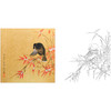 工笔花鸟白描底稿-王东兴-斗方小品册页-A382 商品缩略图0