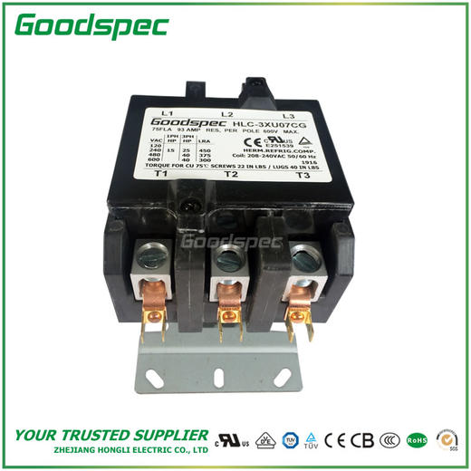 HLC-3XU07CG(3P/75A/208-240VAC)空调接触器 商品图2