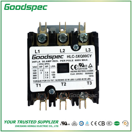 HLC-3XQ00CY(3P/20A/24VAC)空调接触器 商品图1