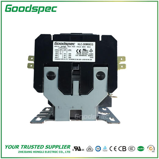 HLC-3XW05CG(3P/50A/380-400VAC)空调接触器 商品图1