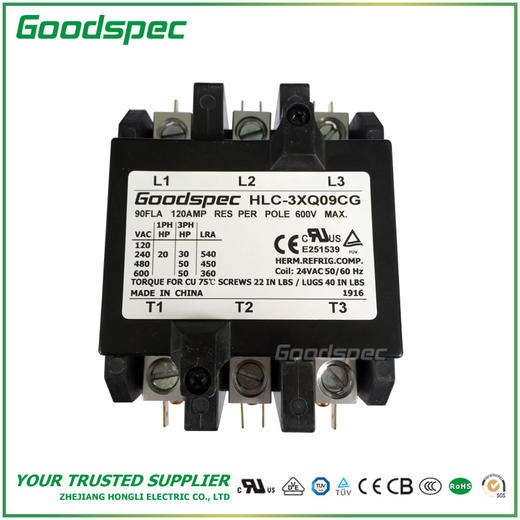 HLC-3XQ09CG(3P/90A/24VAC)空调接触器 商品图1