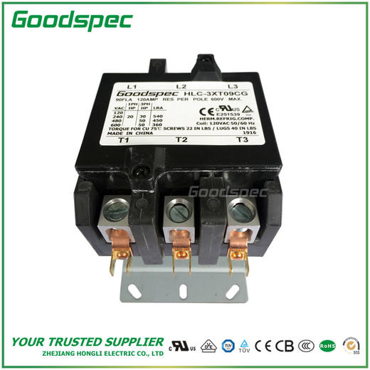 HLC-3XT09CG(3P/90A/120VAC)空调接触器 商品图2