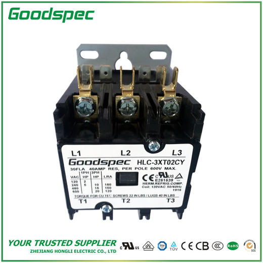 HLC-3XT02CY(3P/30A/120VAC)空调接触器 商品图4