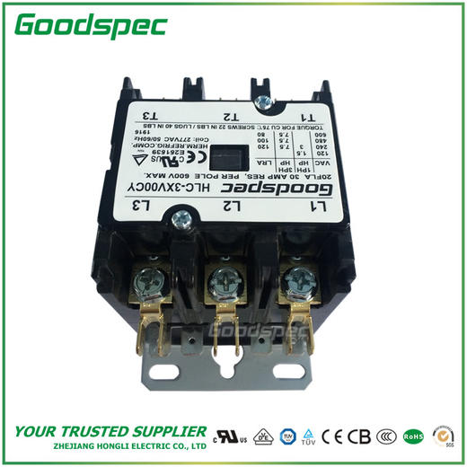 HLC-3XV00CY(3P/20A/277VAC)空调接触器 商品图5