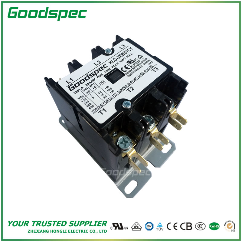 HLC-3XW01CY(3P/25A/380-400VAC)空调接触器