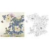 工笔花鸟白描底稿-田希丰牡丹-斗方小品册页-A488 商品缩略图0