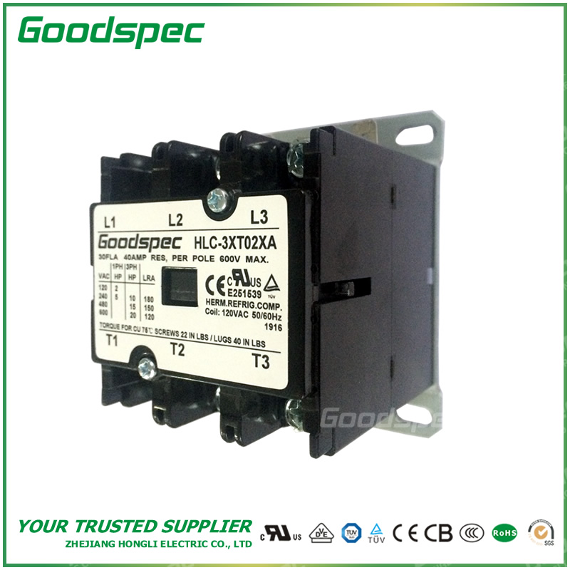 HLC-3XT02XA(3P/30A/120VAC)空调接触器