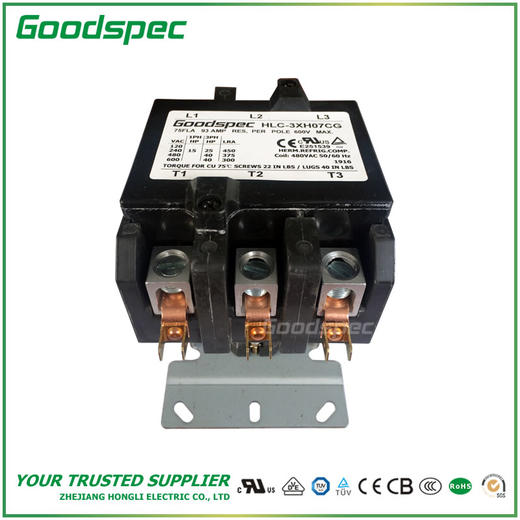 HLC-3XH07CG(3P/75A/480VAC)空调接触器 商品图2