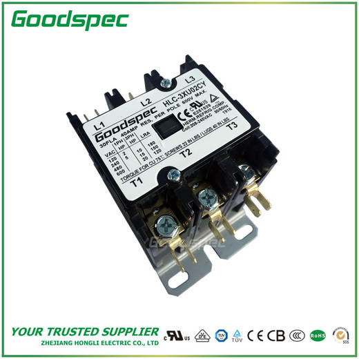 HLC-3XU02CY(3P/30A/208-240VAC)空调接触器 商品图0