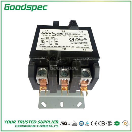 HLC-3XQ07CG(3P/75A/24VAC)空调接触器 商品图2