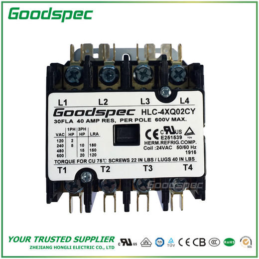 HLC-4XQ02CY(4P/30A/24VAC)空调接触器 商品图1