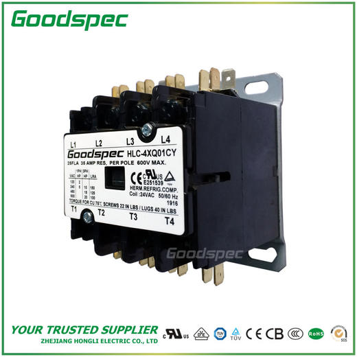 HLC-4XQ01CY(4P/25A/24VAC)空调接触器 商品图0