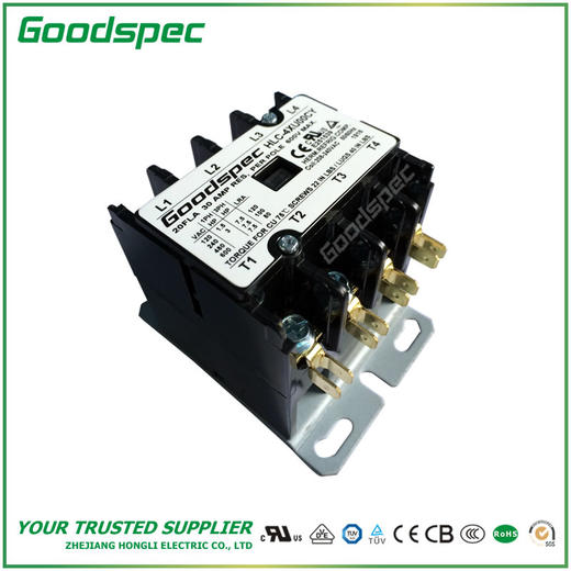 HLC-4XU00CY(4P/20A/208-240VAC)空调接触器 商品图3