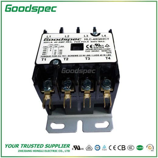 HLC-4XQ02CY(4P/30A/24VAC)空调接触器 商品图2