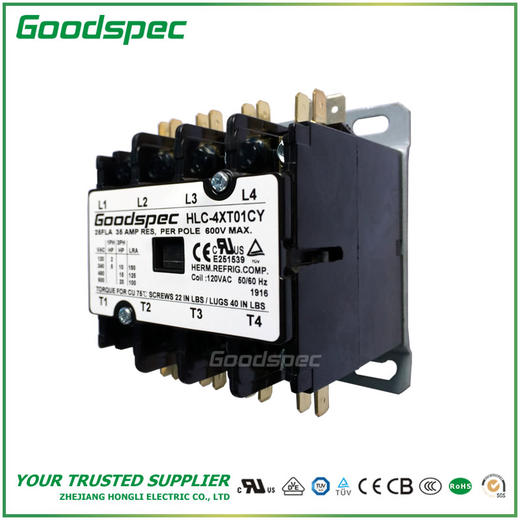 HLC-4XT01CY(4P/25A/120VAC)空调接触器 商品图0