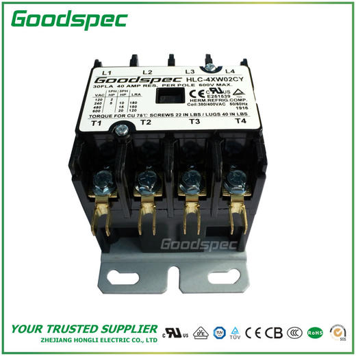 HLC-4XW02CY(4P/30A/380-400VAC)空调接触器 商品图4