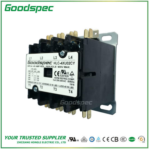 HLC-4XU02CY(4P/30A/208-240VAC)空调接触器 商品图0