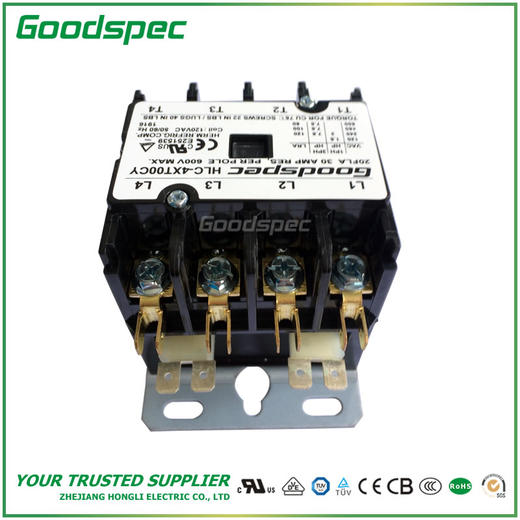 HLC-4XT00CY(4P/20A/120VAC)空调接触器 商品图4