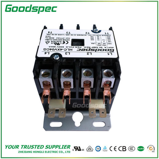 HLC-4XV04CG(4P/40A/277VAC)空调接触器 商品图2