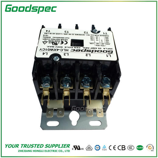 HLC-4XW01CY(4P/25A/380-400VAC)空调接触器 商品图3