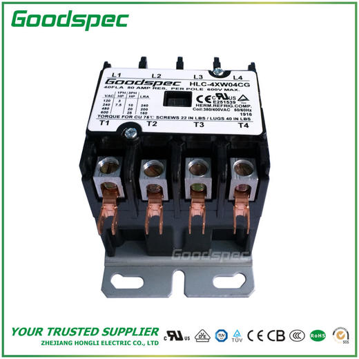 HLC-4XW04CG(4P/40A/380-400VAC)空调接触器 商品图3