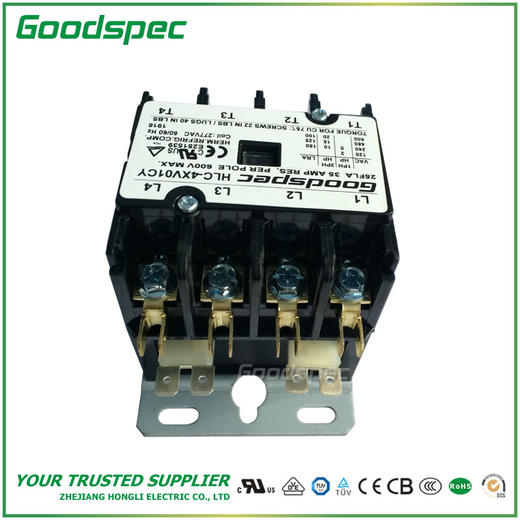 HLC-4XV01CY(4P/25A/277VAC)空调接触器 商品图3