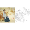 李新禹工笔传统仕女人物白描底稿-斗方小品册页-B165 商品缩略图0