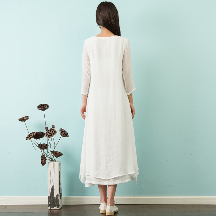 雅淇 中国风文艺复古手绘汉服长裙 两件套仙女