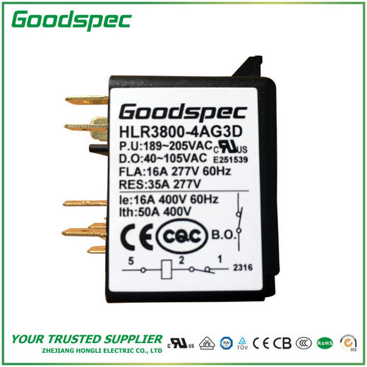 HLR3800-4AG3D单相电动机(压缩机)启动继电器 商品图1