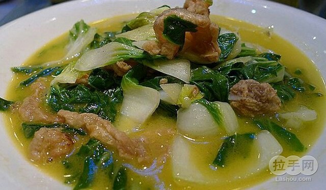 青菜烧油渣
