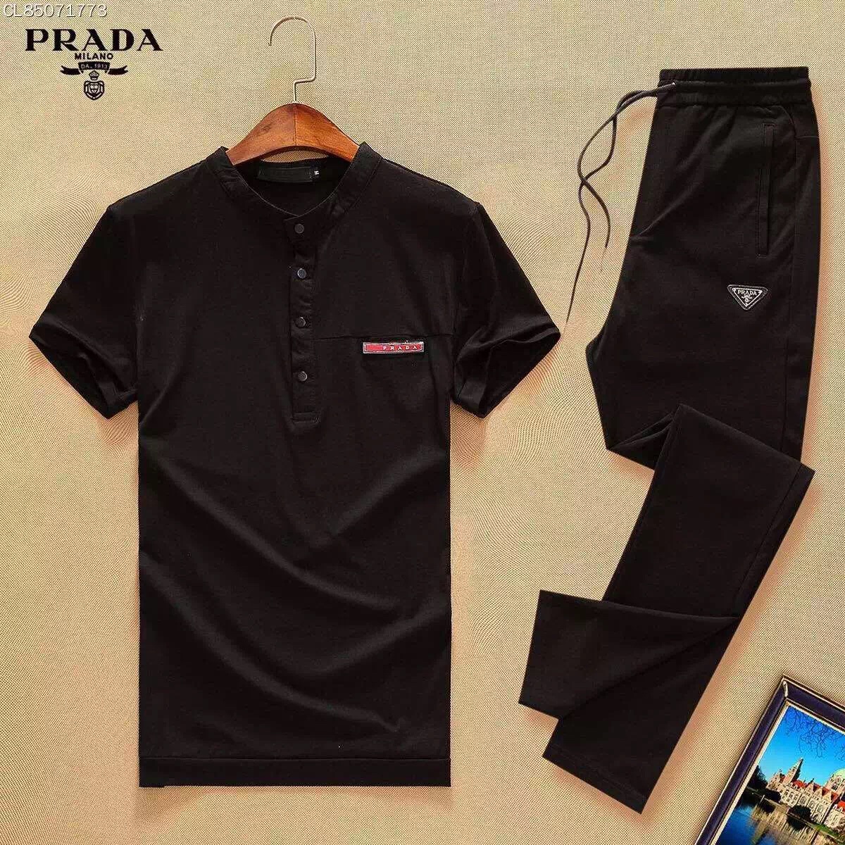 prada 2016专柜同步最新爆款 男士休闲套装