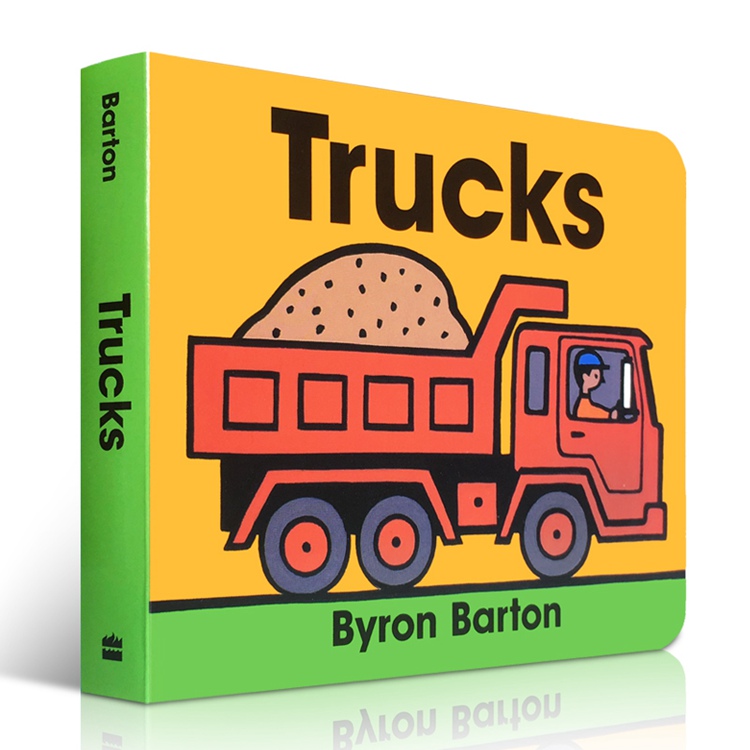 英文原版 byron barton trucks 卡车 交通工具儿童启蒙纸板书绘本