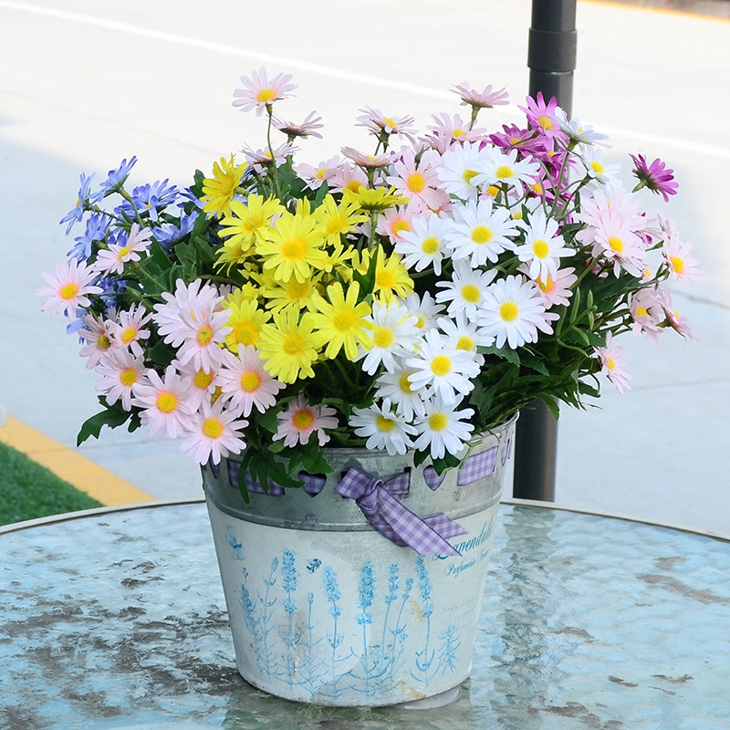 仿真花 小雏菊 装饰花塑料假花菊花客厅餐桌酒店办公插花绢花摆件