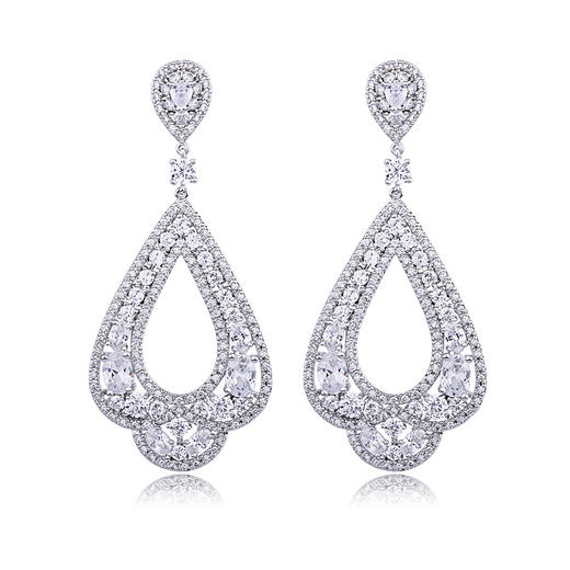 （耳环） 欧美高贵 女耳环闪耀之夜锆石耳饰品 商品图1