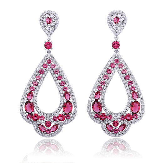 （耳环） 欧美高贵 女耳环闪耀之夜锆石耳饰品 商品图2