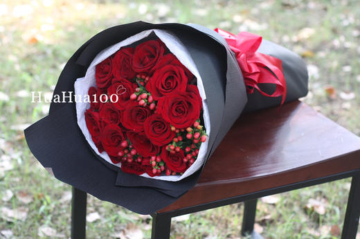爱你久久丨19朵红玫瑰花束 商品图2