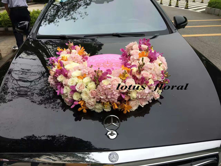 心形鲜花婚车套餐