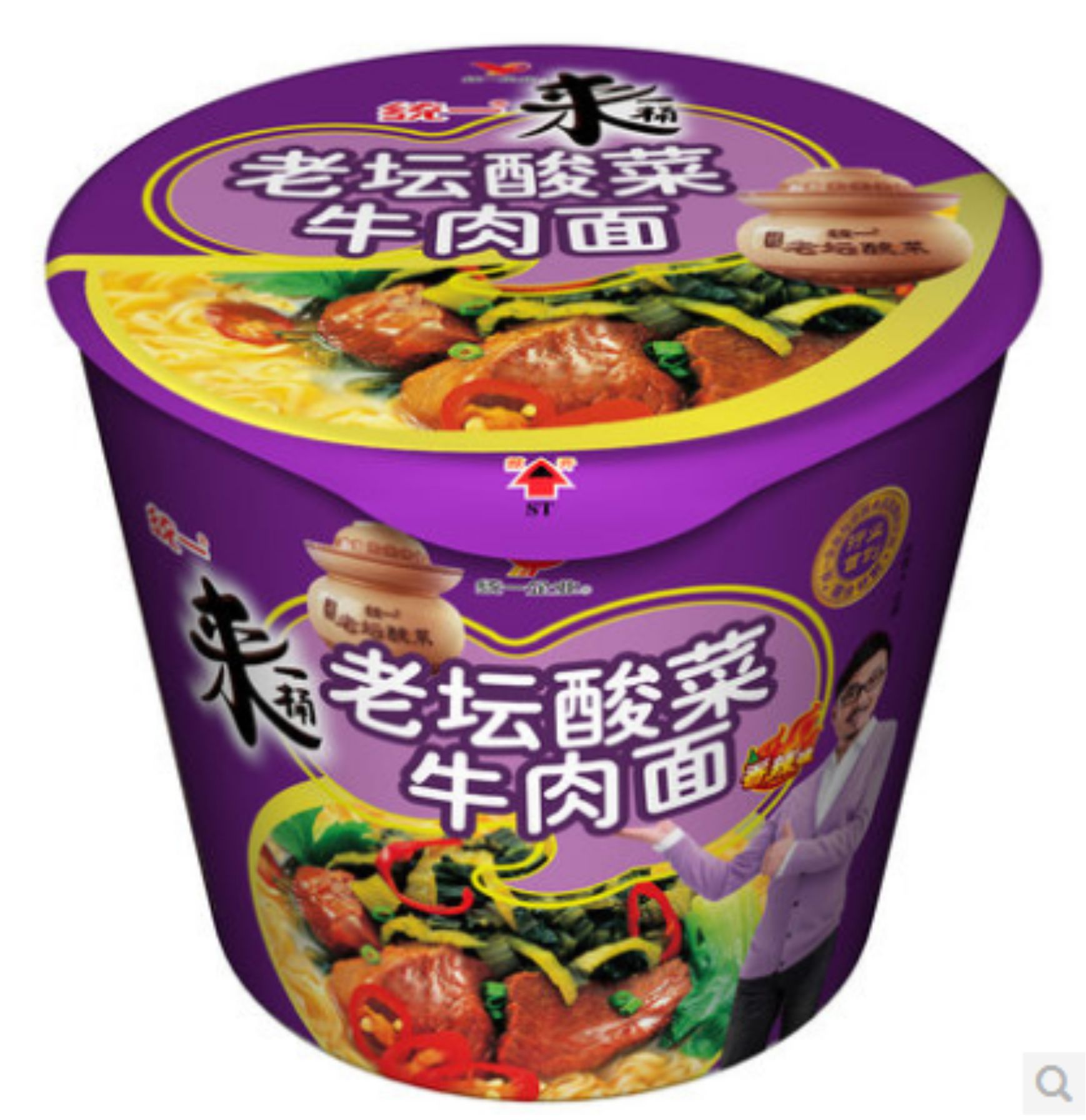 统一老坛酸菜牛肉面桶装120g