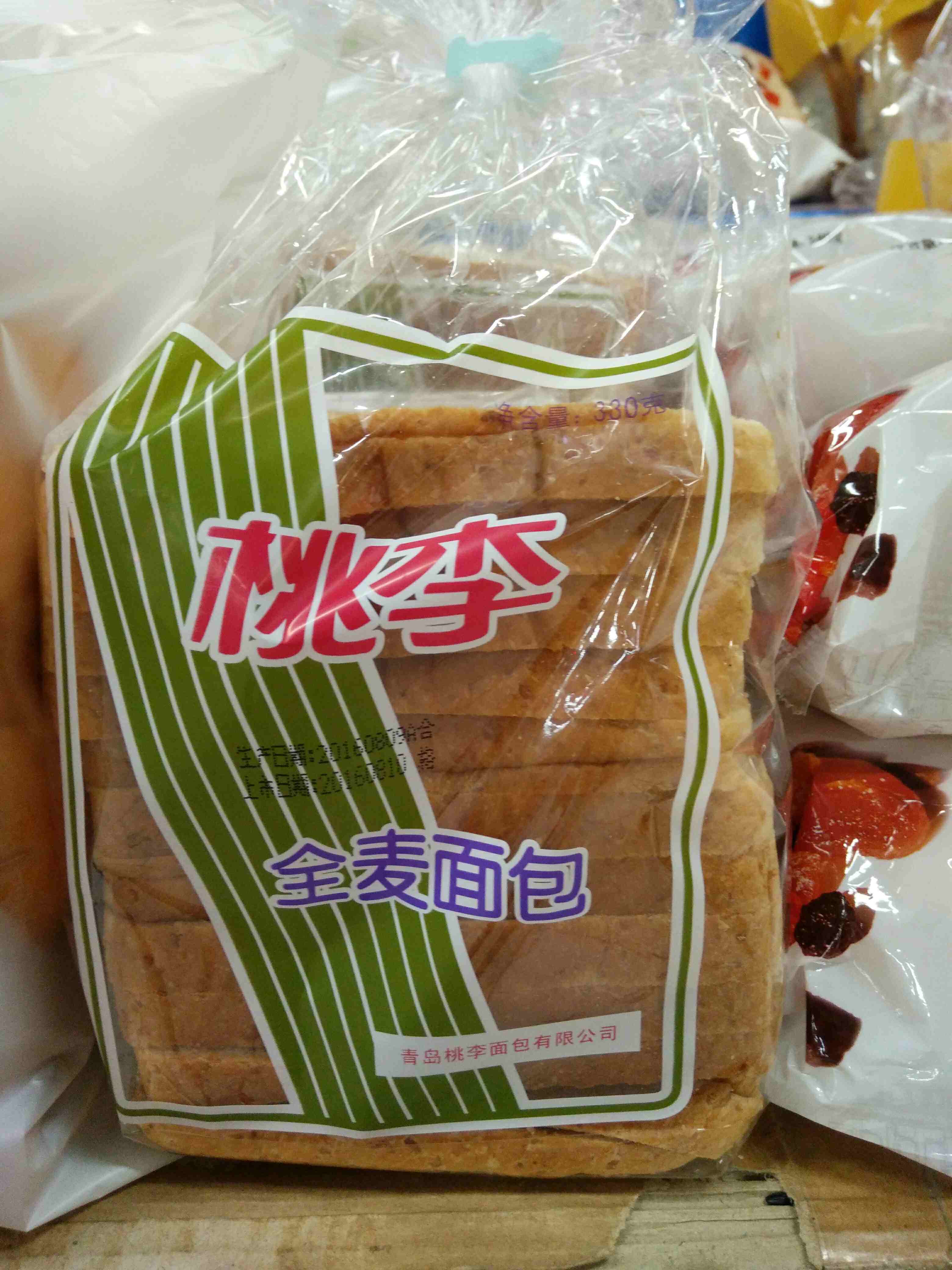 蓝湾桃李 全麦面包 330克