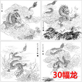 30幅龙白描合集  -无彩图-整套出售-DB43