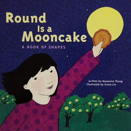 英文进口原版 round is a mooncake 中秋节 儿童 形状启蒙绘本