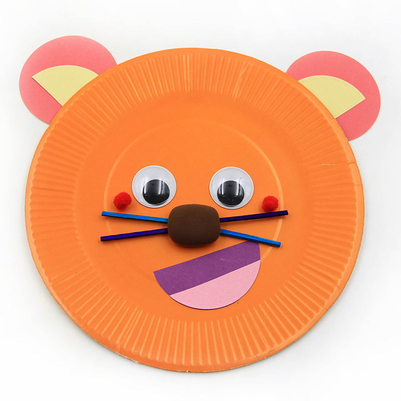 幼儿园手工diy盘子贴画 十二生肖彩色升级纸盘儿童手工制作材料包