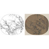 宋画花鸟白描底稿-宋 佚名 白头丛竹图小品-X015 商品缩略图0