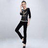 【套装女】东大门秋冬韩版新款天鹅绒运动女装大码亮片两件套棒球服 商品缩略图4