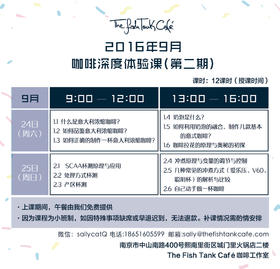 FISH TANK四周年|9月周末深度体验课
