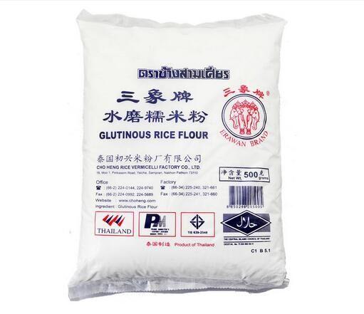 403泰国进口 三象牌水磨糯米粉 500克 商品图0