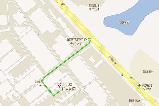 驾车线路:导航"西丽深港花卉中心 地铁线路:乘坐环中线(5号线)至